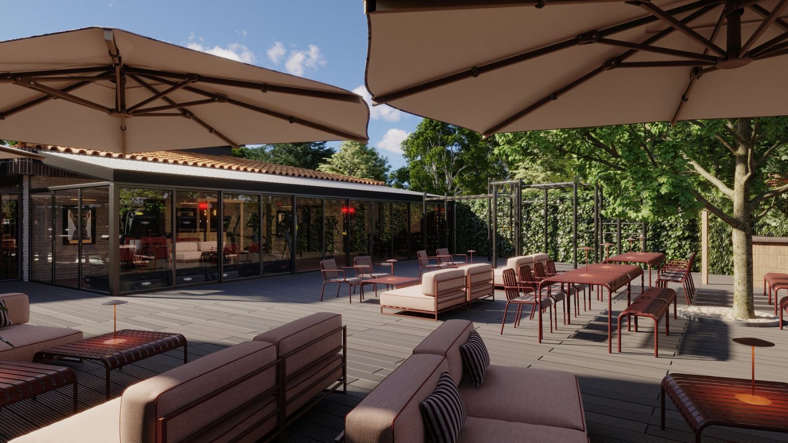 Render de la terraza de El Patio
